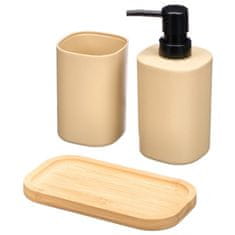 Berilo Kopalniški set na bambusovem pladnju, bež