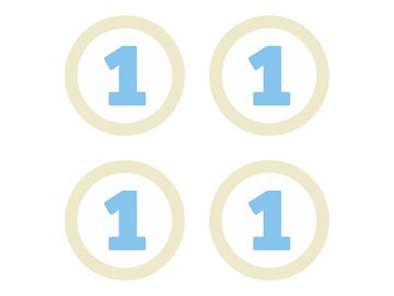 Okraski 1 modri 5,5 cm (1 paket / 4 kosi)
