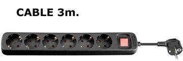 MicroConnect MicroConnect 6-polna Schuko vtičnica 3 m
