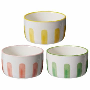 shumee Komplet 3 keramičnih posod Sunny Stripes