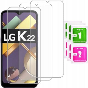 shumee 3x kaljeno steklo 9H za LG K22 | 3-PAKET
