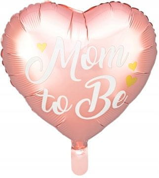 PartyDeco Folija balon za bodočo mamo, 35 cm, roza