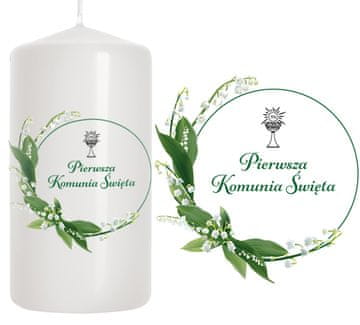 SVEČA Obhajilna sveča za namizo Šmarnice 10 cm