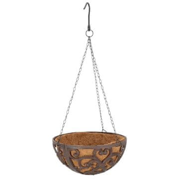 Esschert Design Viseča košara s kokosovim vložkom 30 cm