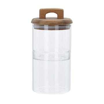 Excellent Houseware 2-nadstropna steklena posoda 2 x 600 ml