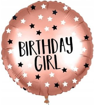 Procos Folija balon + utež BIRTHDAY GIRL 45cm