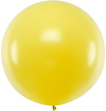 PartyDeco Velik balon 1 m, pastelno rumen, 1 kos.