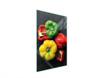 shumee Steklena deska za rezanje 35x52 Pepper