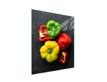 shumee Steklena deska za rezanje 45x52 Pepper