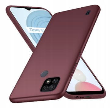 shumee Ovitek za Realme C21, bordo zadnja stran + 9H steklo