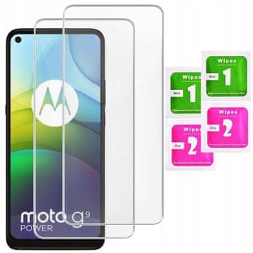 shumee 2x kaljeno steklo za Motorola Moto G9 Power | 2 kosa