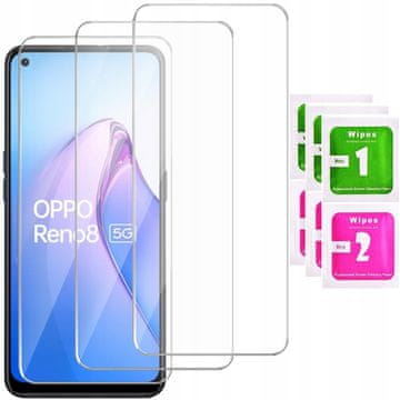 shumee 3x kaljeno steklo ZA OPPO Reno 8 5G steklo | 3-PAKET