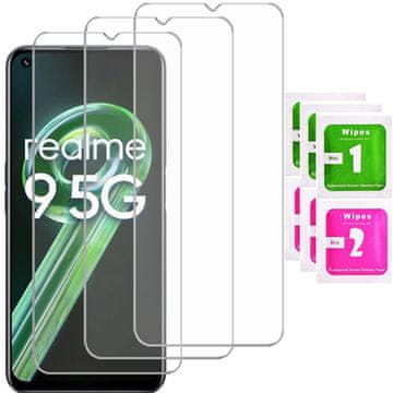 shumee 3x kaljeno steklo ZA realme 9 5G steklo 9H | 3-PAKET