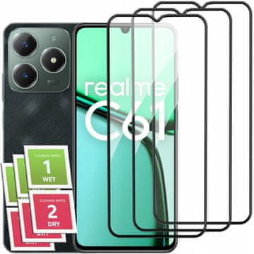shumee 3x kaljeno steklo za celoten zaslon za realme C53 5D