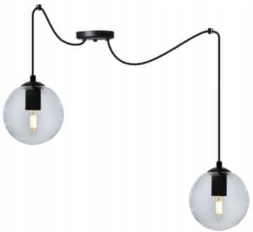 GH LED VISEČA SVETILKA ZA STROP Z STEKLENIMI KROGLAMI V OBLIKI PAJKA