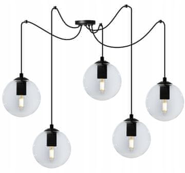 GH LED VISEČA SVETILKA ZA STROP Z STEKLENIMI KROGLAMI V OBLIKI PAJKA