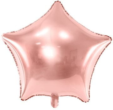 Folija balon z zvezdico 70 cm, rožnato zlata, 1 kos.