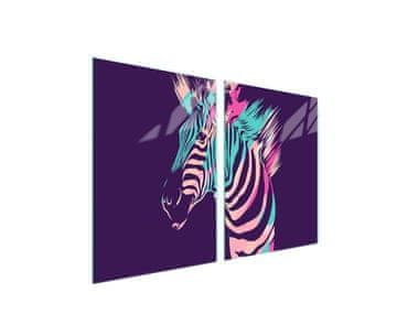 shumee Steklena zaščitna plošča za štedilnik 2x45x52 Zebra