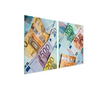 shumee Steklena zaščitna plošča za štedilnik 2x45x52 Money