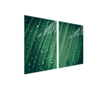shumee Steklena zaščitna plošča za štedilnik 2x45x52 Drops