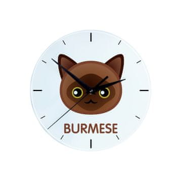 Artdog Burmańska - Ura iz MDF z grafiko in napisom Art-Dog