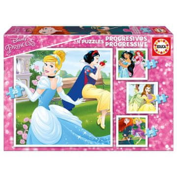 Northix Komplet sestavljank Disney Princess, 12-25 kosov, zabava za otroke