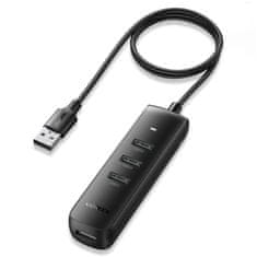 Ugreen 4v1 adapter ugreen CM416 USB Hub na 4x USB 1m (črn)