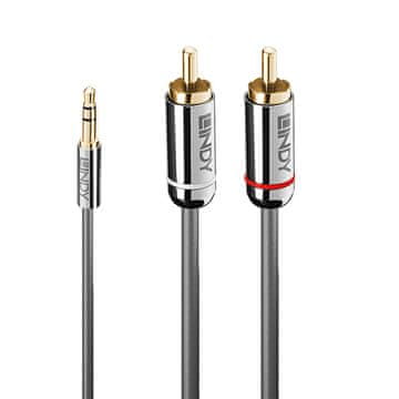 Lindy 35337 avdio kabel 10 m 3,5 mm 2 x RCA antracit