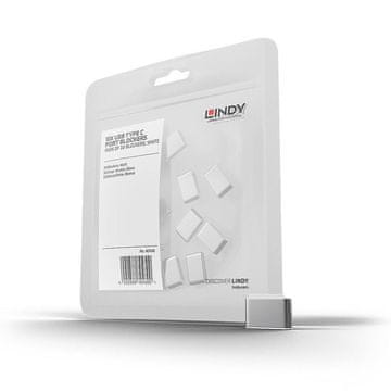 Lindy Lindy 40439 Bloker vrat USB-C, bel, 10 kosov, 40439