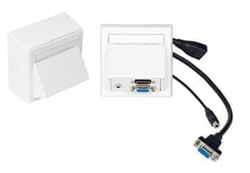 Vivolink WI221192 Vtičnica HDMI + VGA + 3,5 mm bela