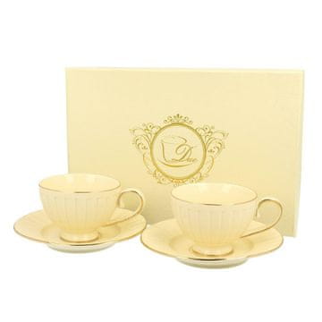 Duo Komplet dveh skodelic za espresso Nina v barvi Ecru