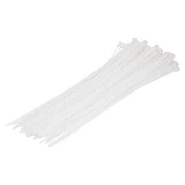 shumee Bela kabelska vezica (paket 50) 2,5x200 mm Vorstahl