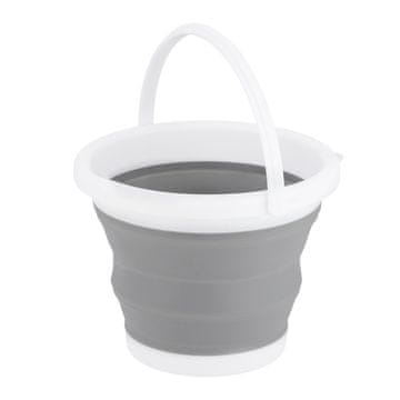 Northix Zložljivo vedro, sivo, prostornina 5 L