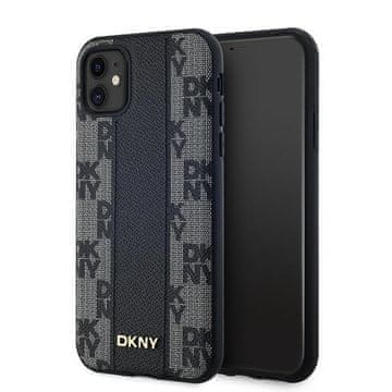 DKNY Usnjen ovitek DKNY MagSafe za iPhone 11, črne barve
