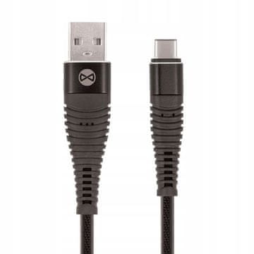shumee Kabel Forever Shark USB - USB-C 1,0 m 2A črne barve