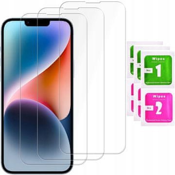 shumee 3x kaljeno steklo za Apple iPhone 14 Plus | 3-PAKET