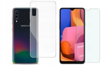 shumee Ovitek za Samsung Galaxy A70 brez barve + 9H steklo