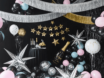 PartyDeco Folija balon ura polnoč silvestrovo novo leto 45 cm