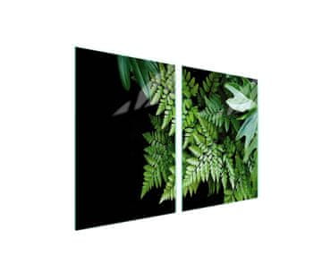 shumee Steklena zaščitna plošča za štedilnik 2x45x52 Leaf