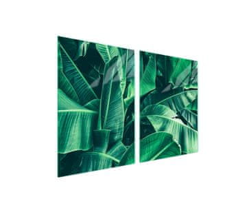 shumee Steklena zaščitna plošča za štedilnik 2x45x52 Leaf