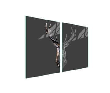 shumee Steklena zaščitna plošča za štedilnik 2x45x52 Deer