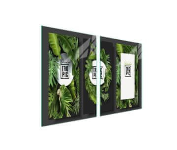 shumee Steklena zaščitna plošča za štedilnik 2x45x52 Leaf