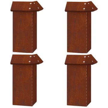 Vidaxl Ograja za polže 4 szt. Rjav 13,5 x 13,5 x 25 cm