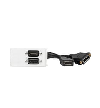Vivolink Vivolink WI221267 HDMI + DisplayPort vtičnica bela