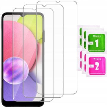 shumee 3x kaljeno steklo za Samsung Galaxy A03s | 3-PAKET