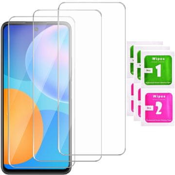 shumee 3x kaljeno steklo za zaščitno folijo za zaslon Huawei P smart 2021 9H | Komplet 3 kosov
