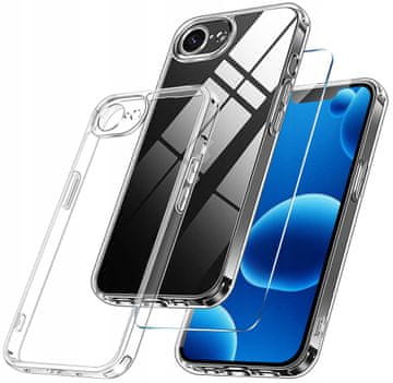 shumee Tanek prozoren ovitek za Apple iPhone 16e + steklo