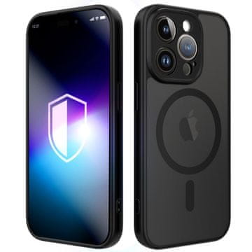 3MK Apple iPhone 14 Pro - 3mk Misty MagCase črne barve