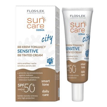 FLOS-LEK Flos SUN care derma Sensitiv obarvana krema SPF50+