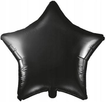 Folija balon STAR, 48 cm, črn, 1 kos.